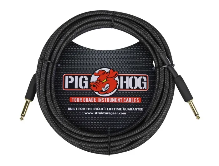 PigHog PCH20BK, 20-ft Instrument Cable – Black Woven Online now