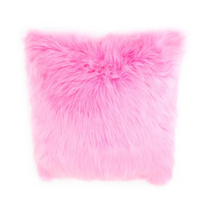 Pink Faux Fur Pillow