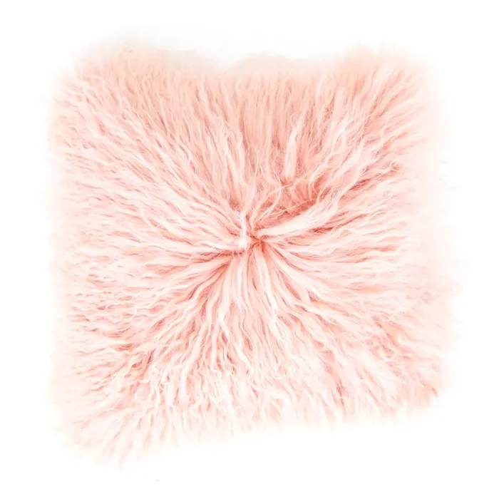 Pink Fur Shag Pillow Online Hot Sale