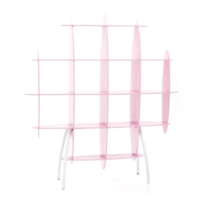 Pink Modern Surfboard Book Shelf