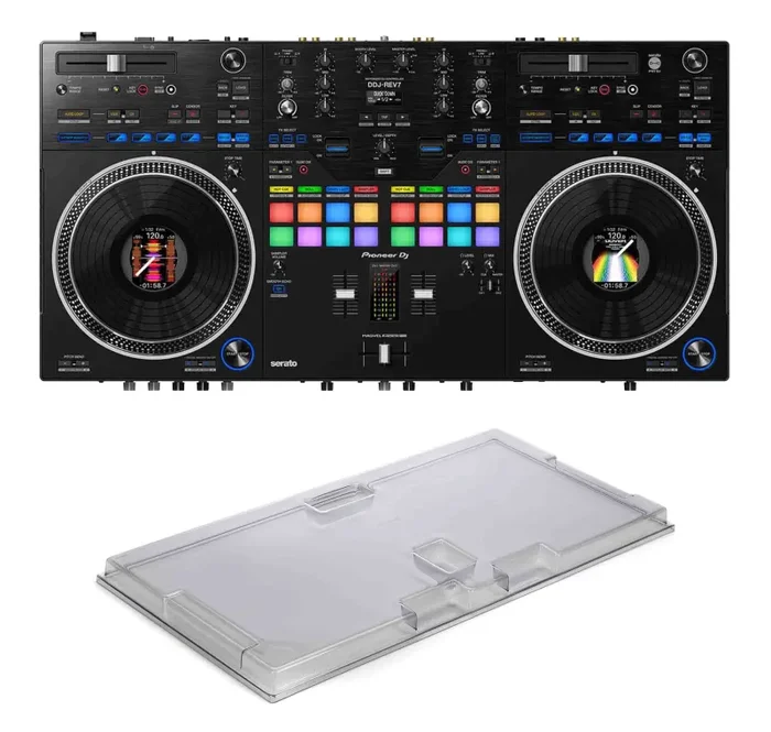 Pioneer DDJ-REV7, 2-Channel DJ Controller Package with Decksaver Cover
