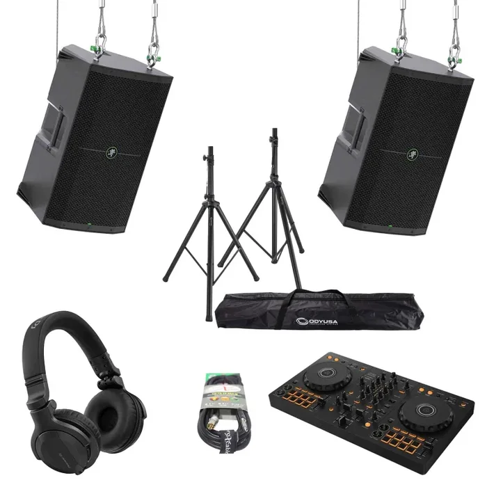 Pioneer DJ DDJ-FLX4 CLUB Package 03 with DJ Controller, Speakers, Stands and Headphones