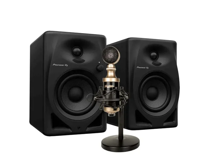 Pioneer DJ DM-40D Monitor Pair Speaker Package with 1 USB Condenser Microphone Sale