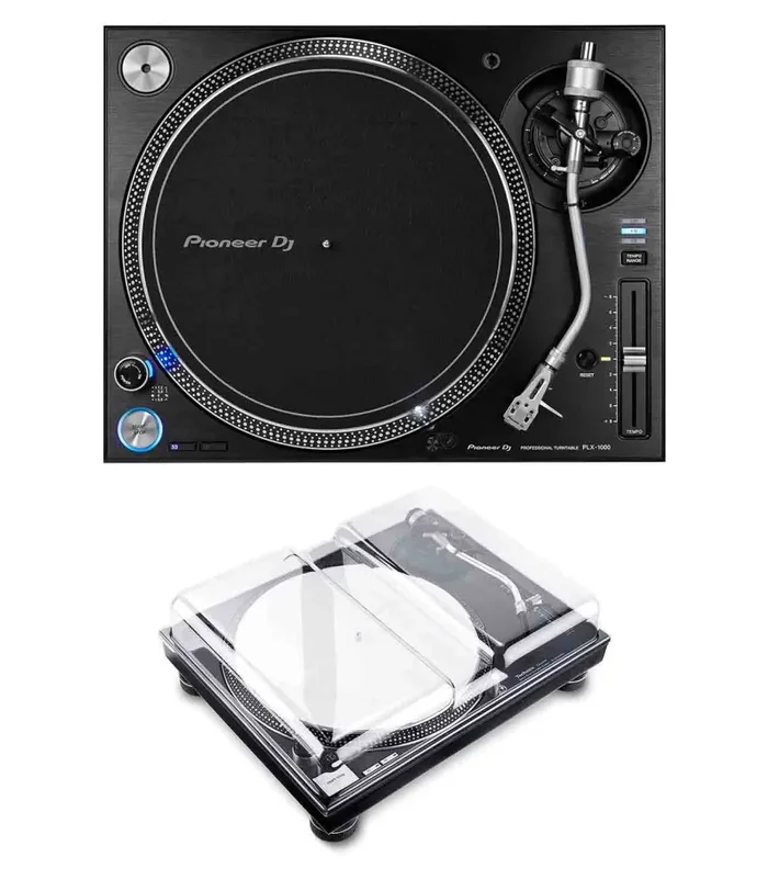 Pioneer DJ PLX-1000 Turntable DJ Package with Protection Cover