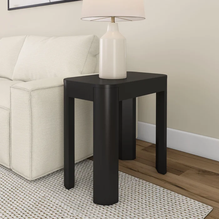 Plank and Beam Contour Rectangular Side Table – 25″