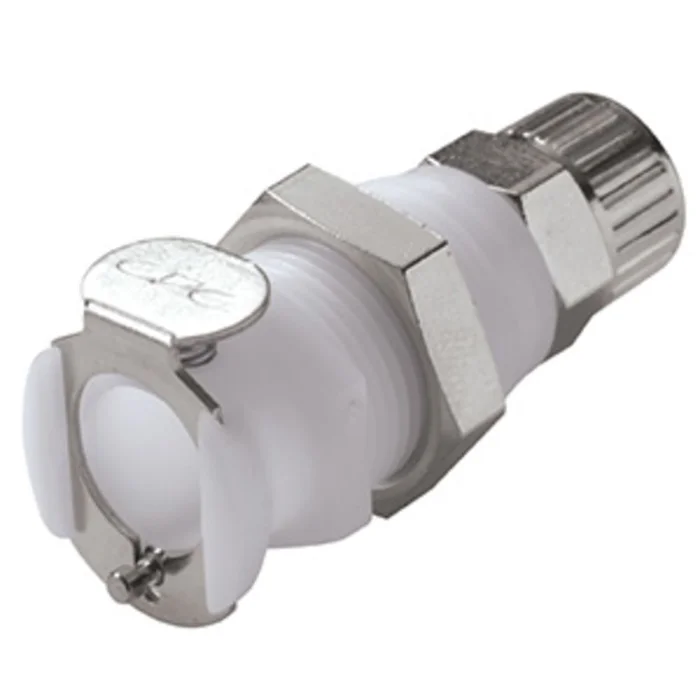 PLCD120M10 Valved Panel Mount PTF Coupling Body 10mm PTF