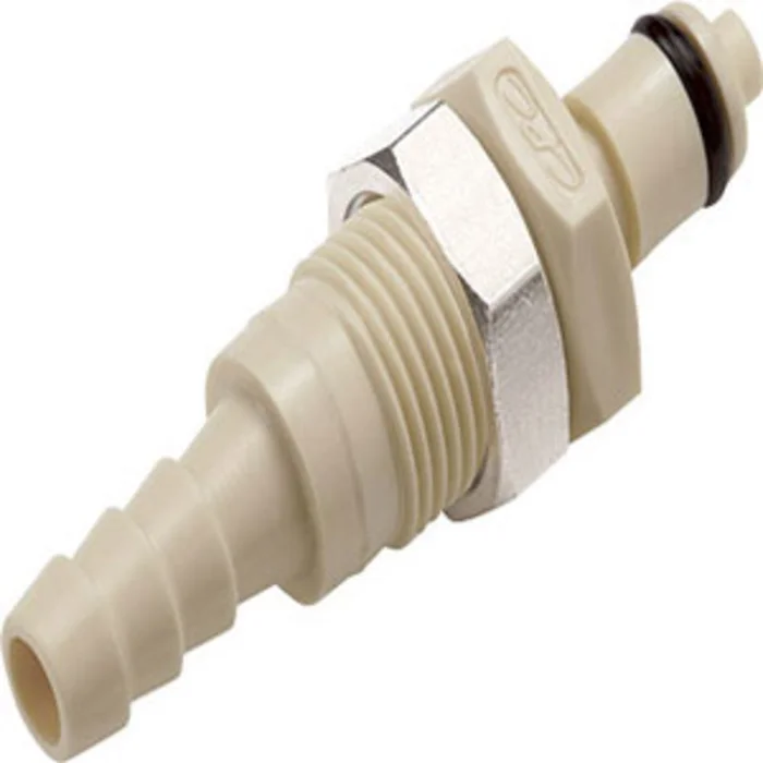 PMCD420212 Valved Panel Mount Hose Barb Coupling Insert 1/8 ID Barb