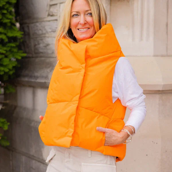 Pretty Rugged Orange Puffer Vest