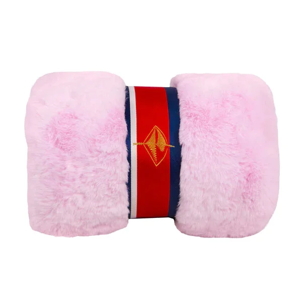 Pretty Rugged Pink Faux Fur Baby Blanket