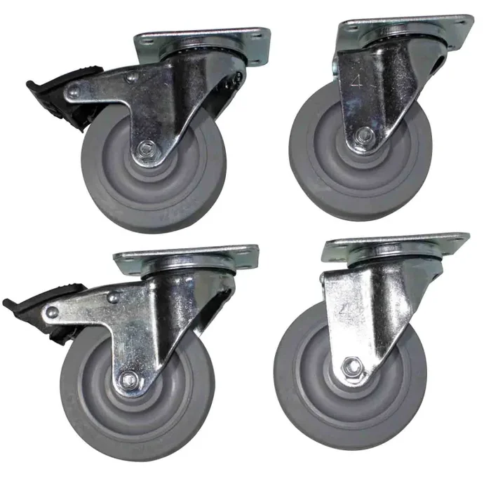 ProX X-CASTER-4-GREY 4″ Grey Casters (Set of 4 – 2 Locking) - Image 2