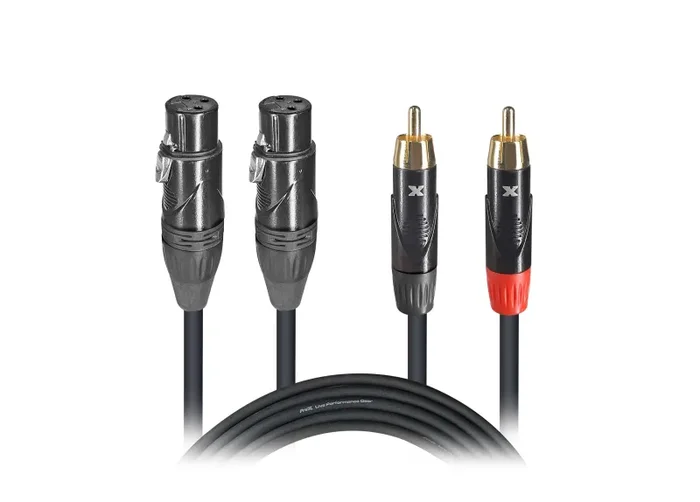 ProX XC-DRXF05 High Performance Dual Cable RCA Male to Dual XLR Female Cable – 5 Feet