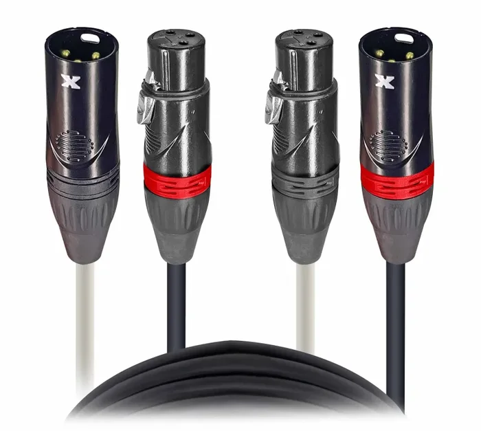 ProX XC-DXLR50 Balanced Dual XLR-M to Dual XLR-F High Performance Audio Cable – 50 Feet