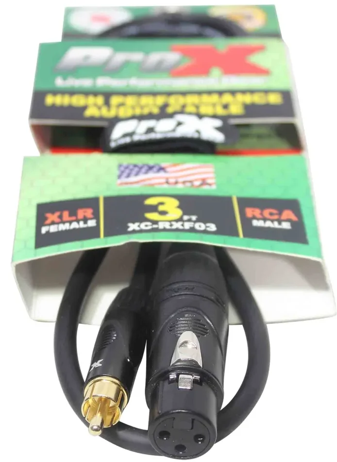 Prox XC-RXF03 Unbalanced RCA to XLR-F High Performance Audio Cable – 3 Feet Discount
