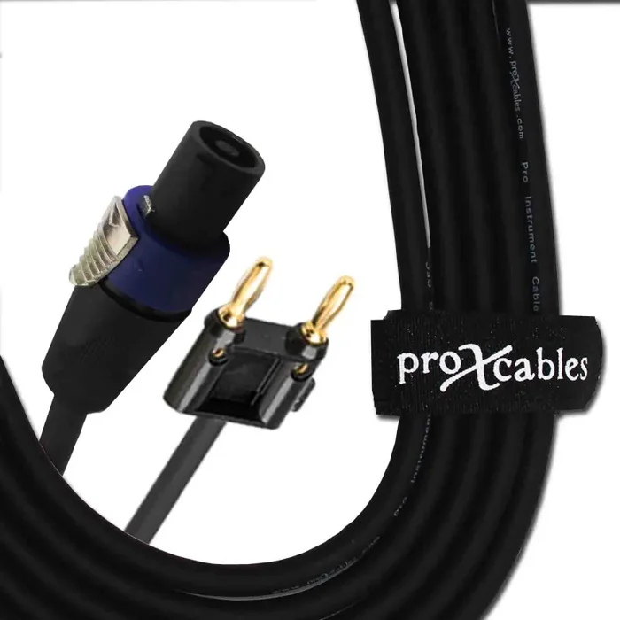 ProX XC-SB50,12 AWG SpeakOn to Banana High Performance Speaker Cable – 50 Feet