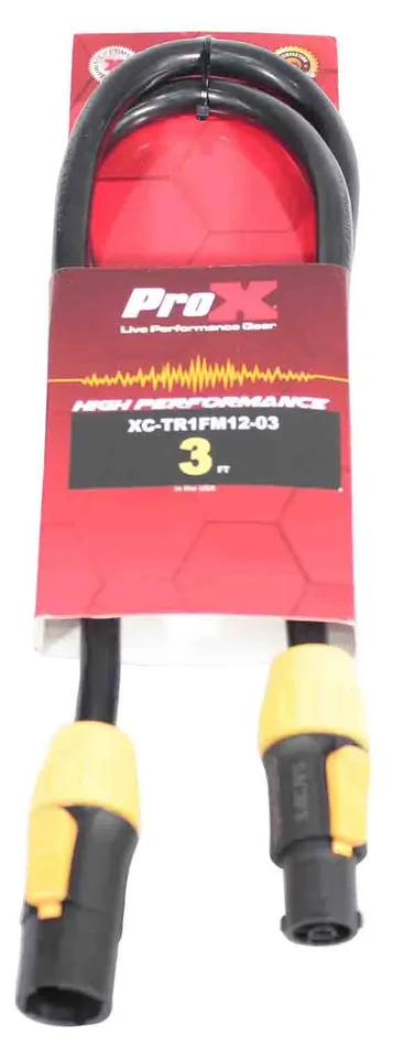 ProX XC-TR1FM12-03 Male to Female 12AWG Power Cable for Powercon Compatible Devices – 3 Feet - Image 2