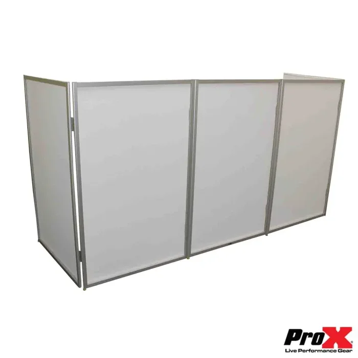 ProX XF-5X3048S 5 Panel Frame DJ Facade with Stainless Quick Release 180 Degree Hinges – Silver