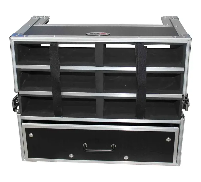 ProX XS-6WM3DR Wireless Microphone Case for 6 Units and Handheld Storage with Drawer