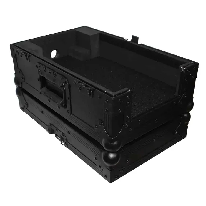 ProX XS-CDiBL DJ Flight Case for Medium Format CD-Media Player – Black on Black