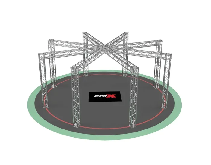 ProX XTP-10W9ES22, DJ PackageF34 Spider Trade Show Display Booth Truss System – 9 x 22 Ft.