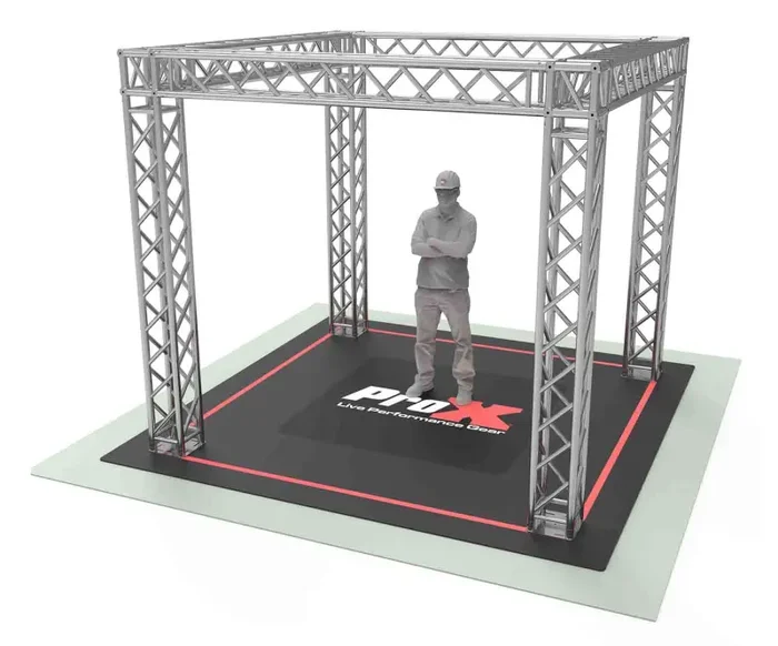 PROX XTP-E10109 Tradeshow Booth 10.10 W X 10.10 L X 9.20 FT H – 2mm Heavy Duty Truss