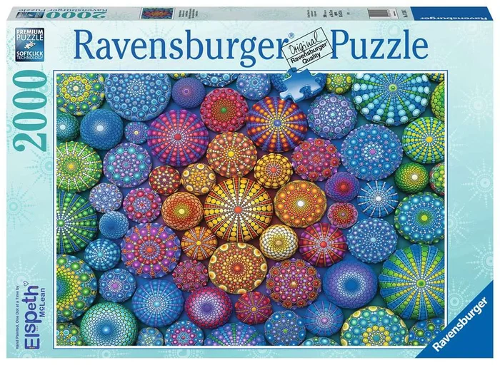 Puzzle – Radiating Rainbow Mandalas (2000pc)