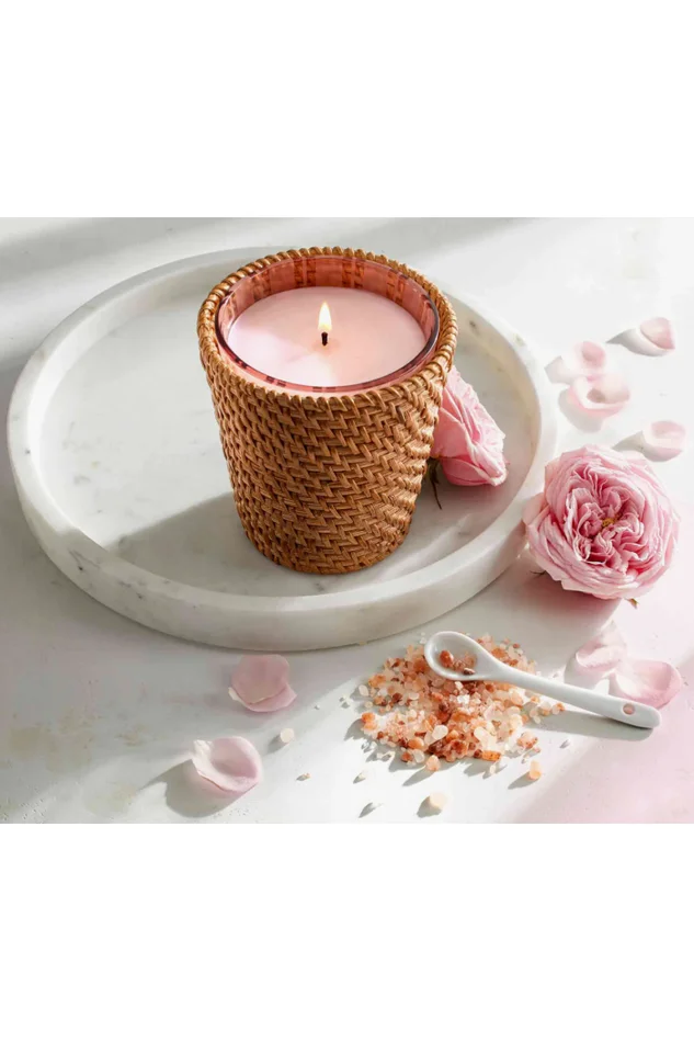 Rattan Himalayan Salt & Rosewater Classic Candle