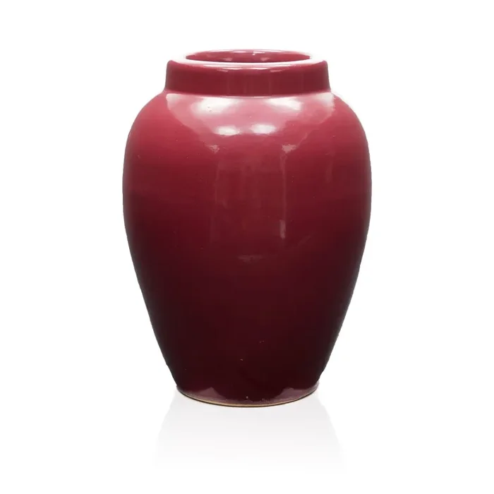 Red 80’s Ceramic Vase