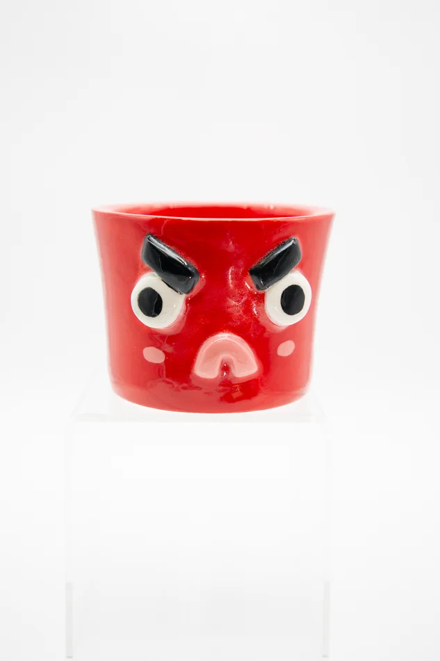 Red Anger Ceramic Bowl by Alana Bohni
