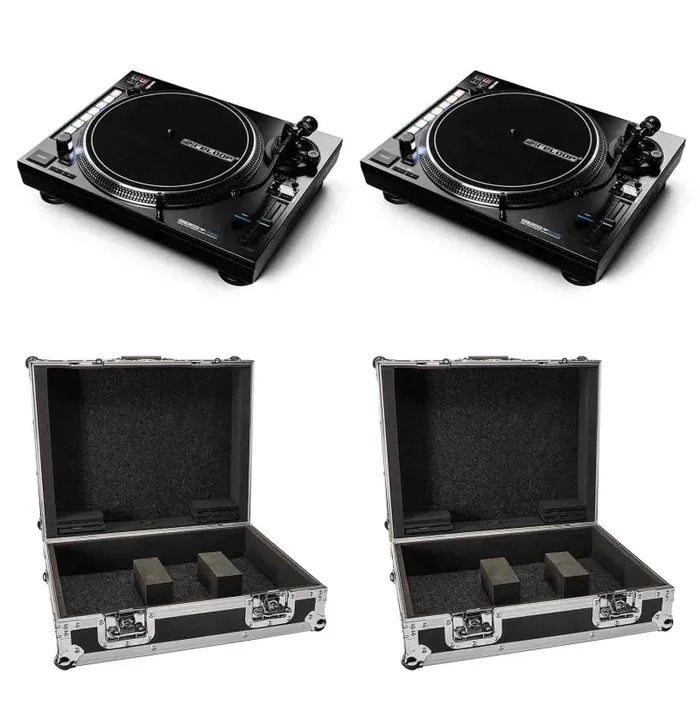 Reloop RP-8000 MK2 Dual DJ Turntable Package with Cases