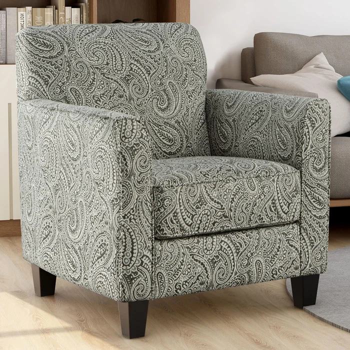 Restian Transitional Multi-colored Chenille Paisley Pattern Armchair by Furniture of America
