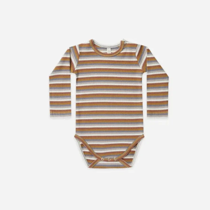 Ribbed Onesie (Long Sleeve) – Multi Stripe