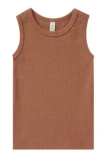 Ribbed Tank Top – Amber (Solid)