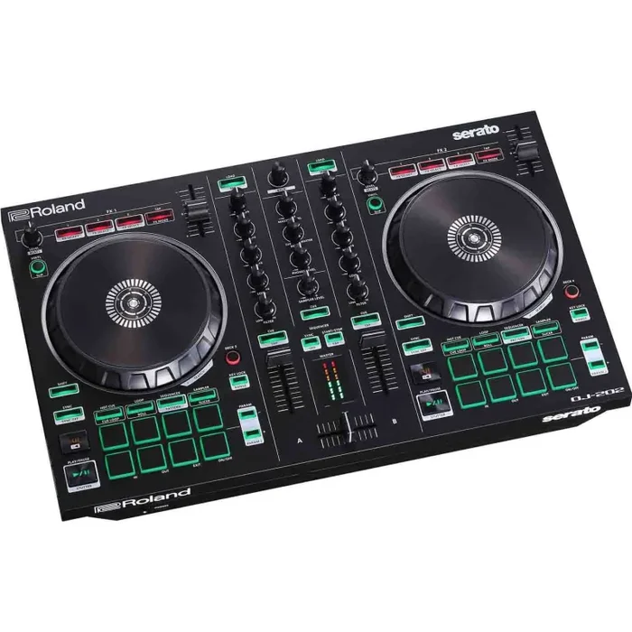Roland DJ-202, 2-Channel, 4 Deck DJ Controller for Serato DJ Lite