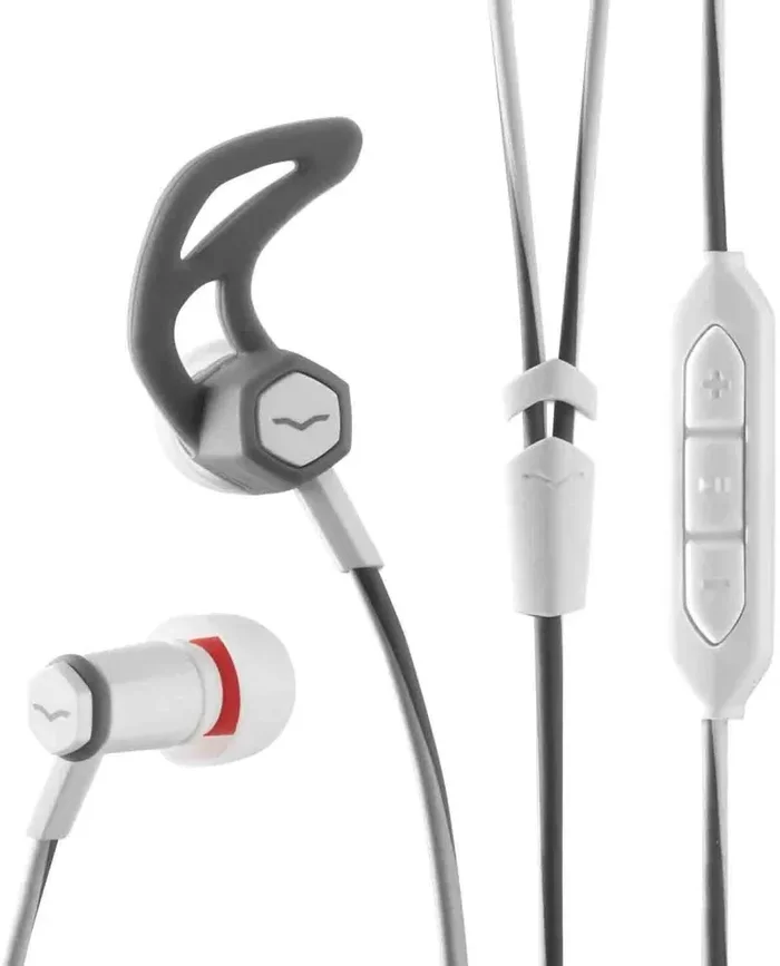 Roland FRZIWHITE Hybrid Sport Headphones with 3-Button Remote and Microphone