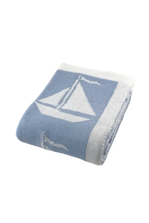 SAILBOATS BLANKET 28 X 36