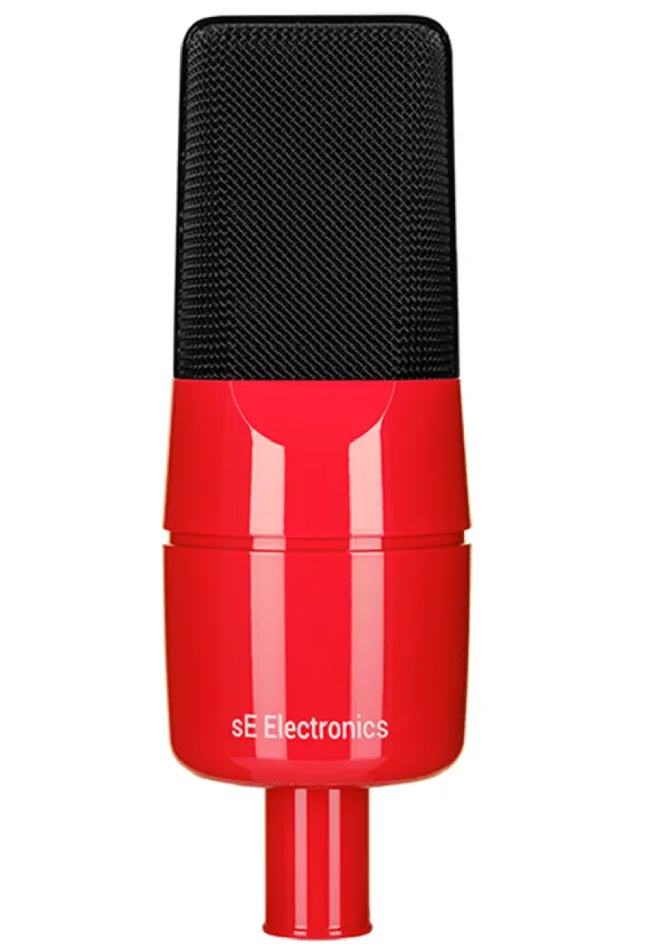 sE Electronics X1 A RB Condenser Microphone and Clip – Red & Black