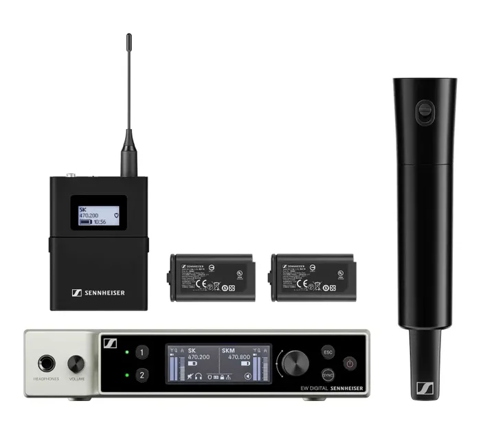 Sennheiser SK/SKM-S BASE, Dual-Channel Digital Wireless System with Bodypack and Handheld Transmitters