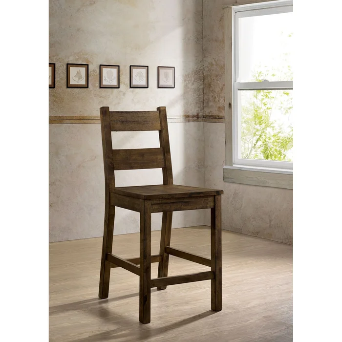 Set of 2 Solid Wood Counter Height Side Chair