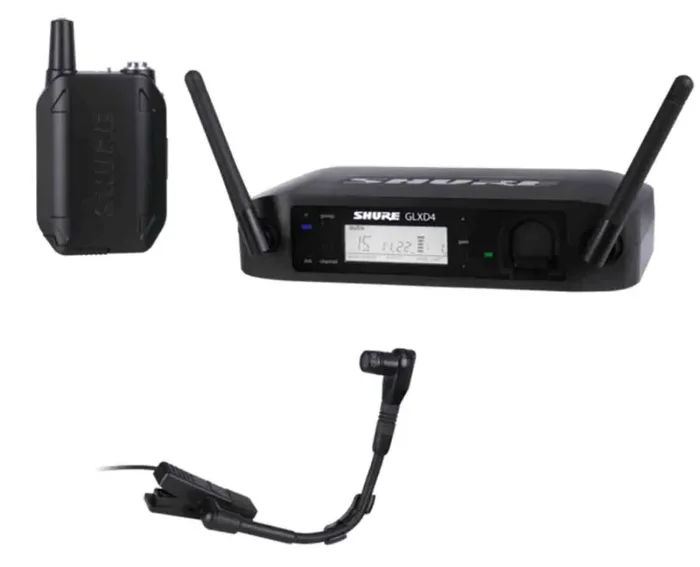 Shure GLXD14/B98-Z2 Digital Wireless Instrument System with Beta 98H/C Clip on Gooseneck Microphone