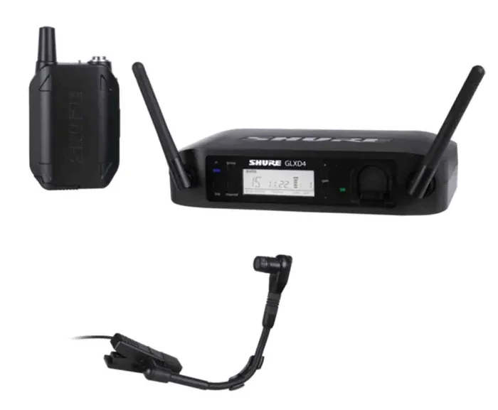 Shure GLXD14R/B98-Z2 Digital Wireless Instrument System with Beta 98H/C Clip on Gooseneck Microphone