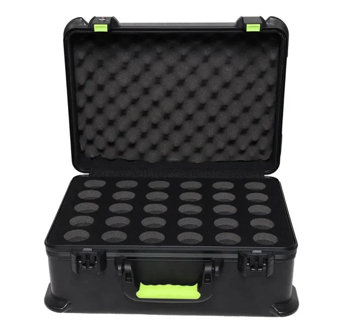 Shure MICCASE30 Molded Case with Drops for 30 Wired Microphones and TSA-Approved Latches