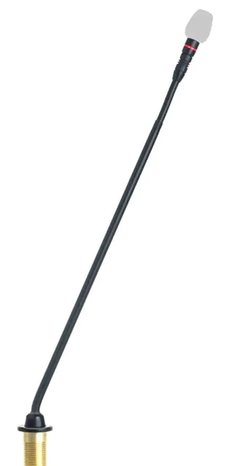 Shure MX415R/N Microflex 15″ Modular Gooseneck Microphone with Preamplifier Red Ring on Top