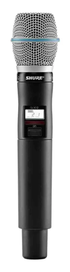 Shure QLXD2/B87A Handheld Wireless Microphone Transmitter with Beta 87A Capsule