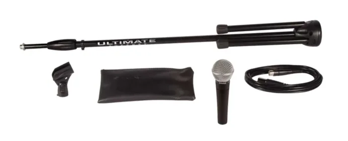 Shure SM58-CN BTS Stage Performance Kit with SM58 Microphone, 3-pin XLR Connector and Tripod Stand