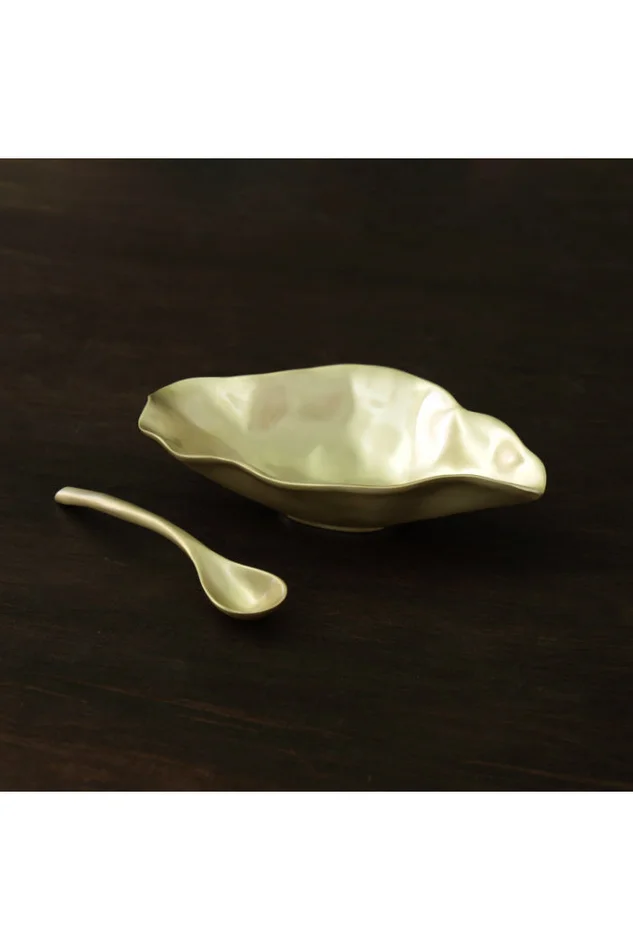 SIERRA MODERN Maia Medium Bowl with Spoon (Gold)