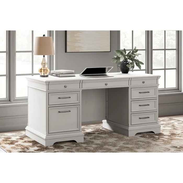 Signature Design by Ashley Kanwyn Whitewash Home Office Desk