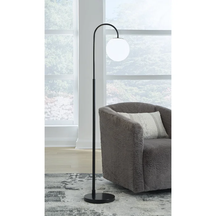Signature Design by Ashley Walkford Black Metal Floor Lamp – 11″W x 16″D x 63″H