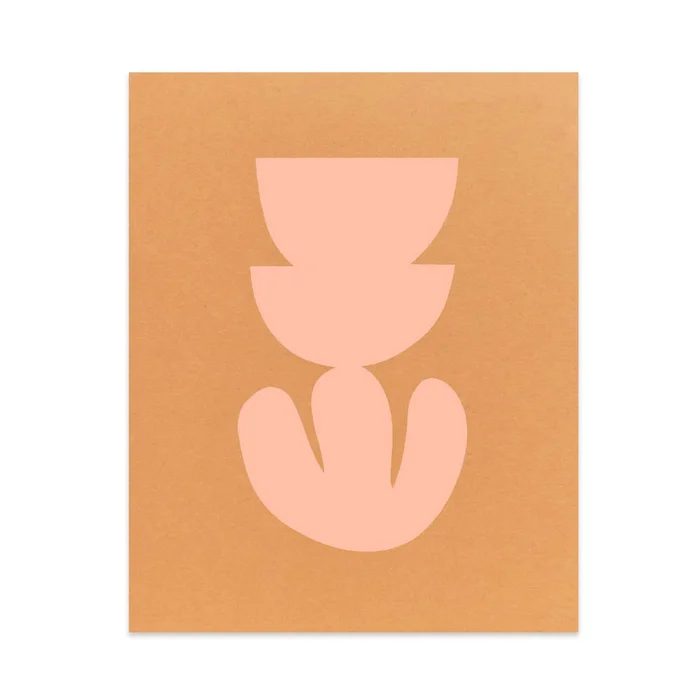 Silhouette no. 2 Art Print – Orange