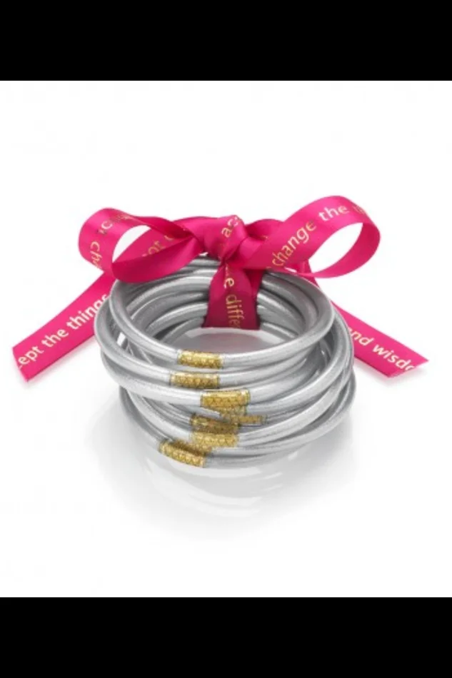 SILVER ALL WEATHER SERENITY BANGLE – MEDIUM