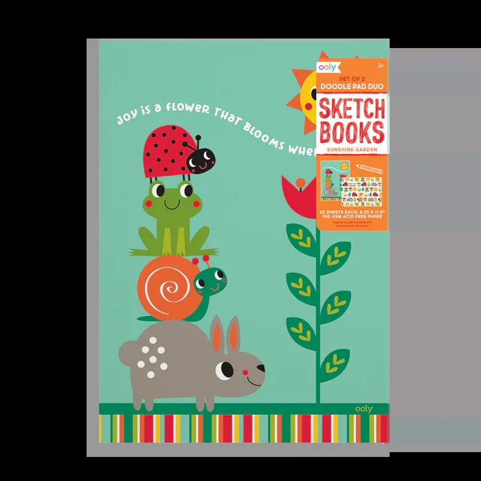Sketchbook – Doodle Pad Duo Sunshine Garden ( Set Of 2)